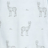 Zipper Footie - Sketched Yearlings on Baby Blue  100% Pima Cotton by Feather Baby - HoneyBug 