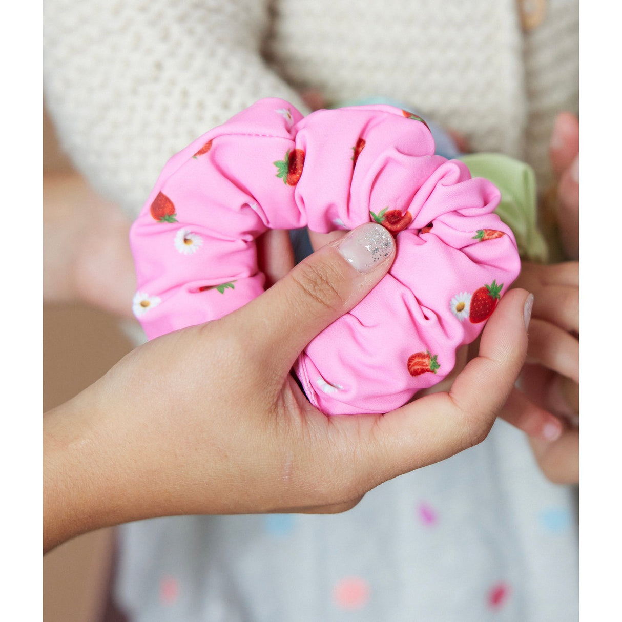 Strawberry Picnic Squishable Scrunchie by Smunchies Co. - HoneyBug 