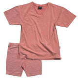 WOMANS BIKER SHORT SET- Red Rock Snow Wash