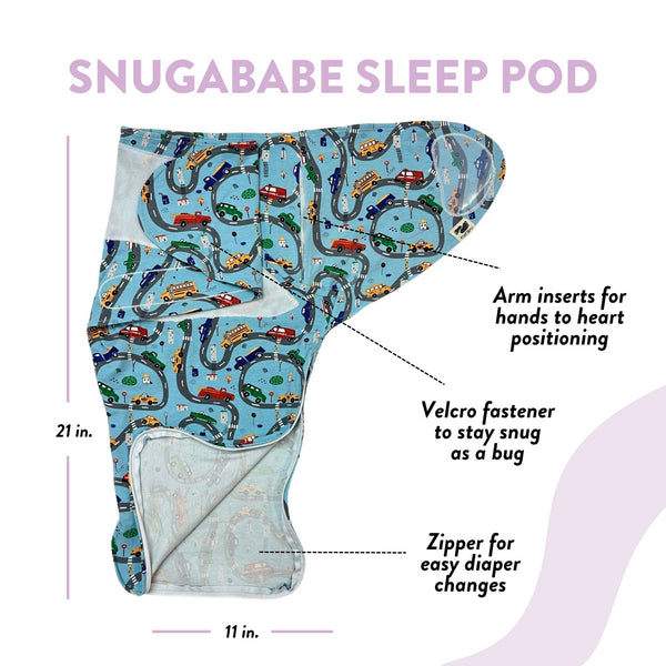 Snugababe Swaddle™ Sleep Pod - Cars
