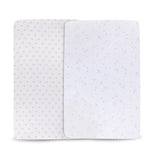 Crib Sheet Set - Mauve Pink Stars