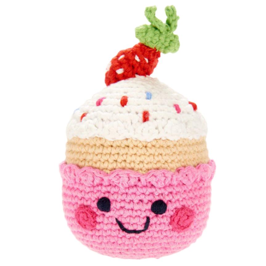 Pretend Play Food Rattle - Strawberry Cupcake