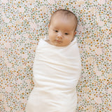 Stretch Knit Swaddle Blanket - White