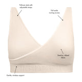 Sublime® Adjustable Crossover Nursing & Lounge Bra | Soft Pink - HoneyBug 