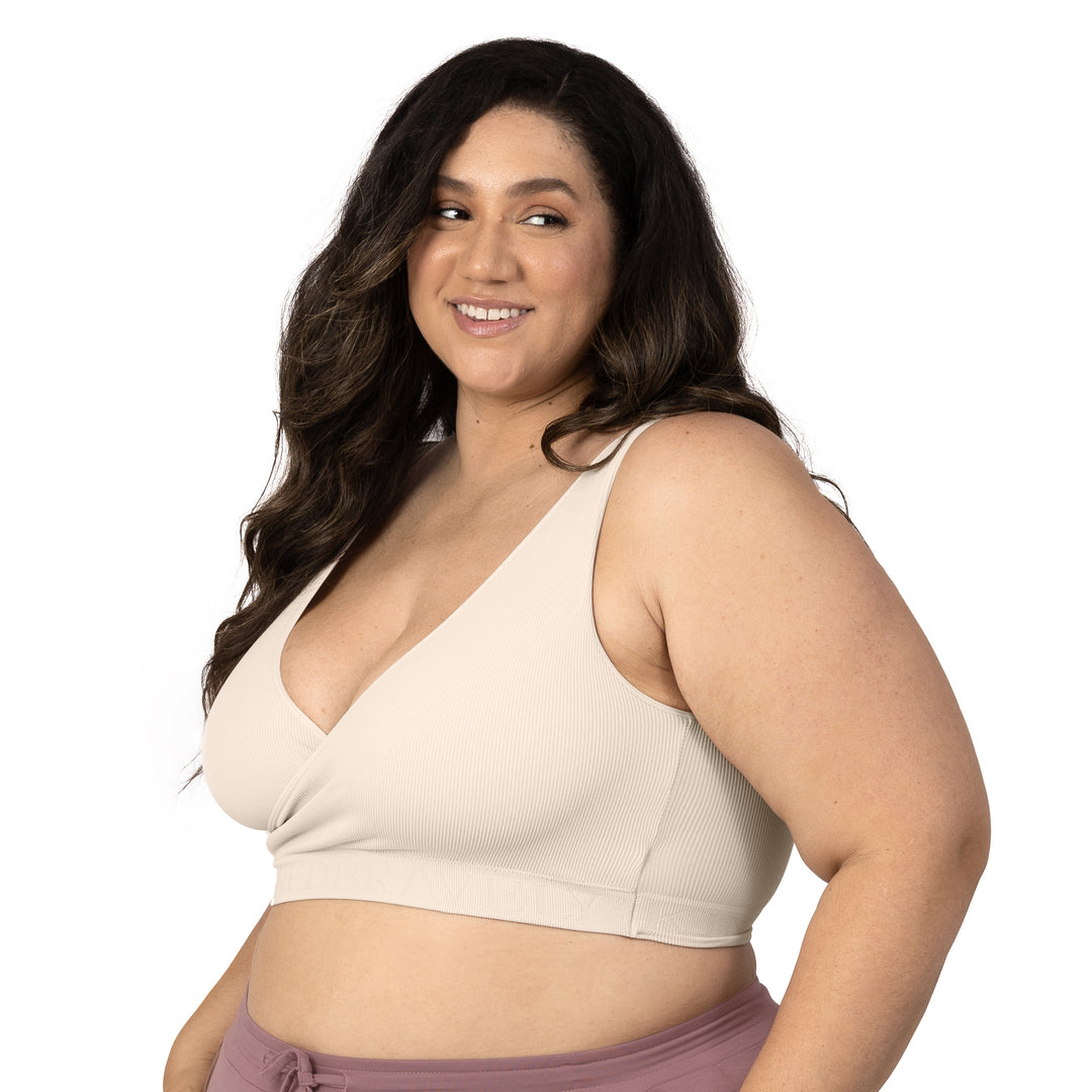 Sublime® Adjustable Crossover Nursing & Lounge Bra | Stone - HoneyBug 