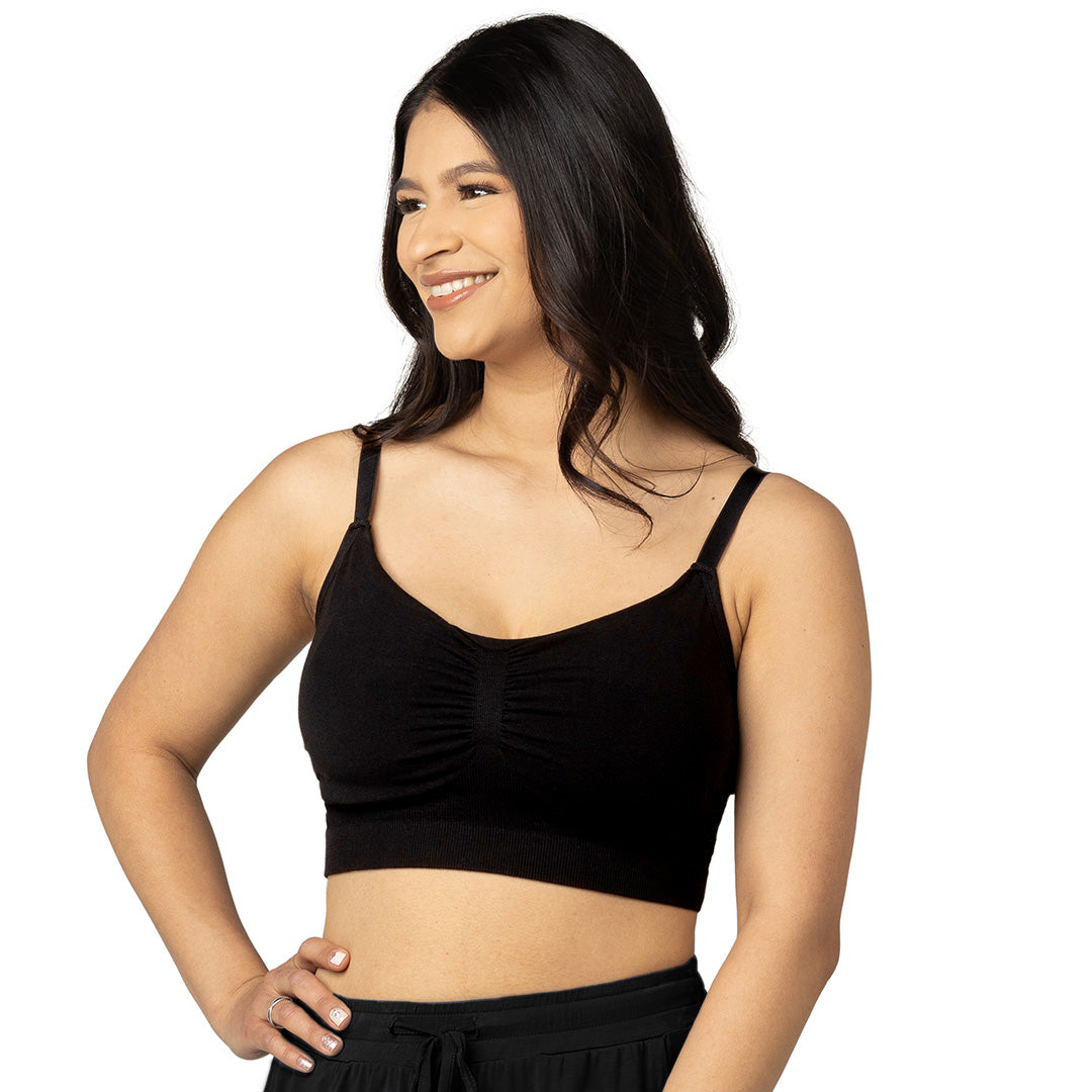 Sublime® Bamboo Hands-Free Pumping Lounge & Sleep Bra | Black - HoneyBug 