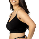 Sublime® Bamboo Hands-Free Pumping Lounge & Sleep Bra | Black - HoneyBug 