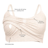 Sublime® Bamboo Hands-Free Pumping Lounge & Sleep Bra | Black - HoneyBug 