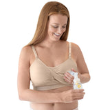 Sublime® Hands-Free Pumping & Nursing Bra | Beige - HoneyBug 