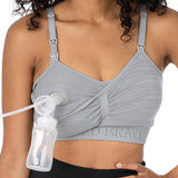 Sublime® Hands-Free Pumping & Nursing Bra | Grey - HoneyBug 