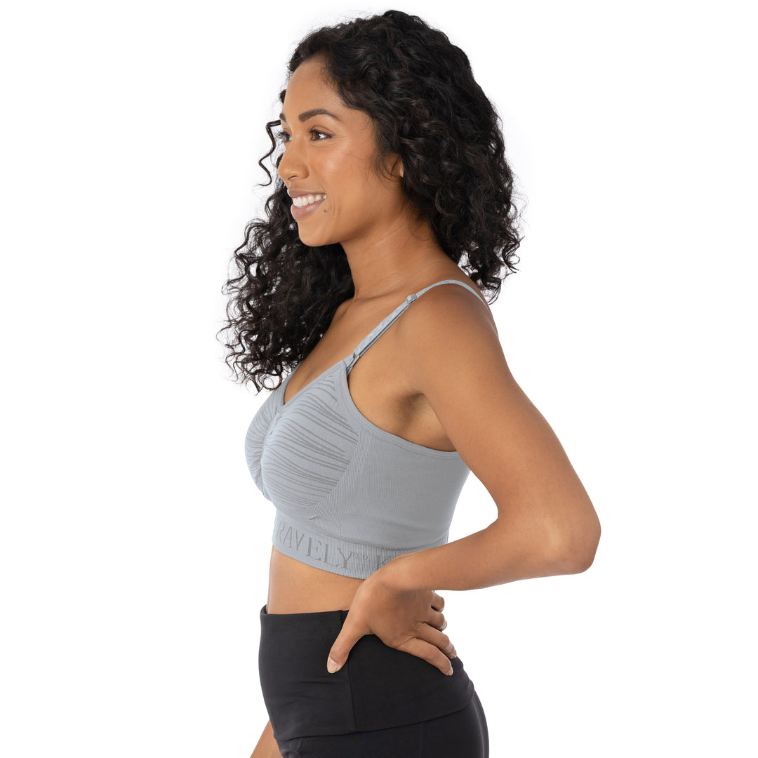 Sublime® Hands-Free Pumping & Nursing Bra | Grey - HoneyBug 