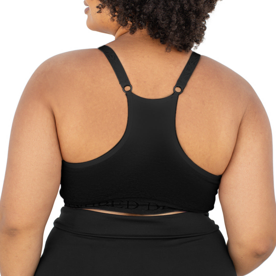 Sublime® Hands-Free Pumping & Nursing Sports Bra | Black - HoneyBug 