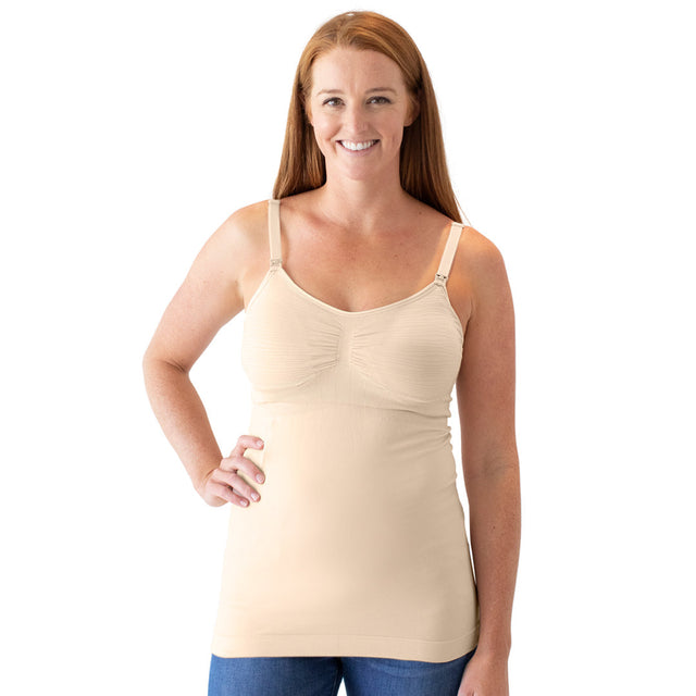 Sublime® Hands-Free Pumping & Nursing Tank | Beige - HoneyBug 