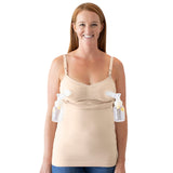 Sublime® Hands-Free Pumping & Nursing Tank | Beige - HoneyBug 