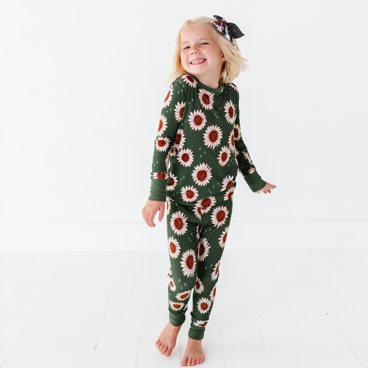 Rustic Blooms Ribbed Toddler/Big Kid Pajamas