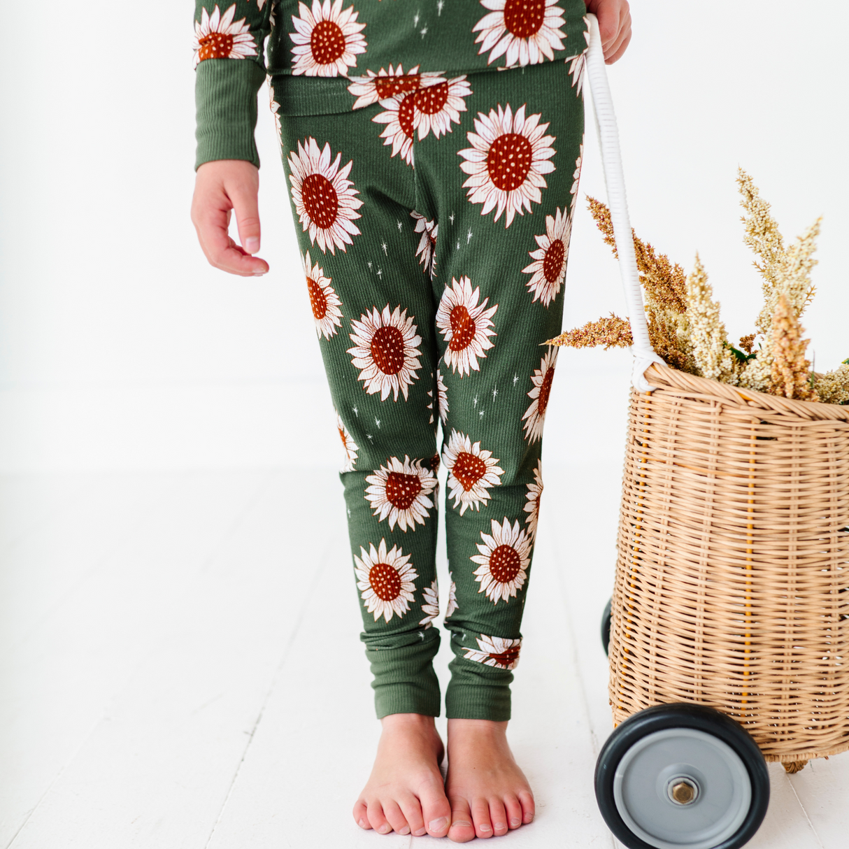 Rustic Blooms Ribbed Toddler/Big Kid Pajamas