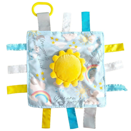 Sunshine 10x10 Rainbow Baby Lovey - HoneyBug 