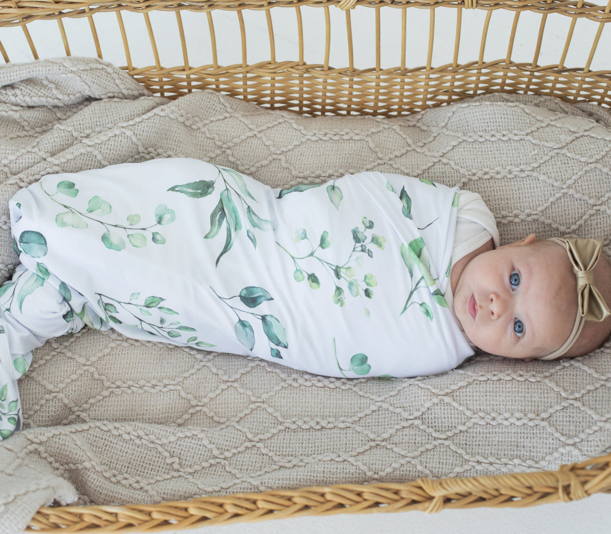 Buttery Soft and Stretchy Swaddle Blanket - Eucalyptus