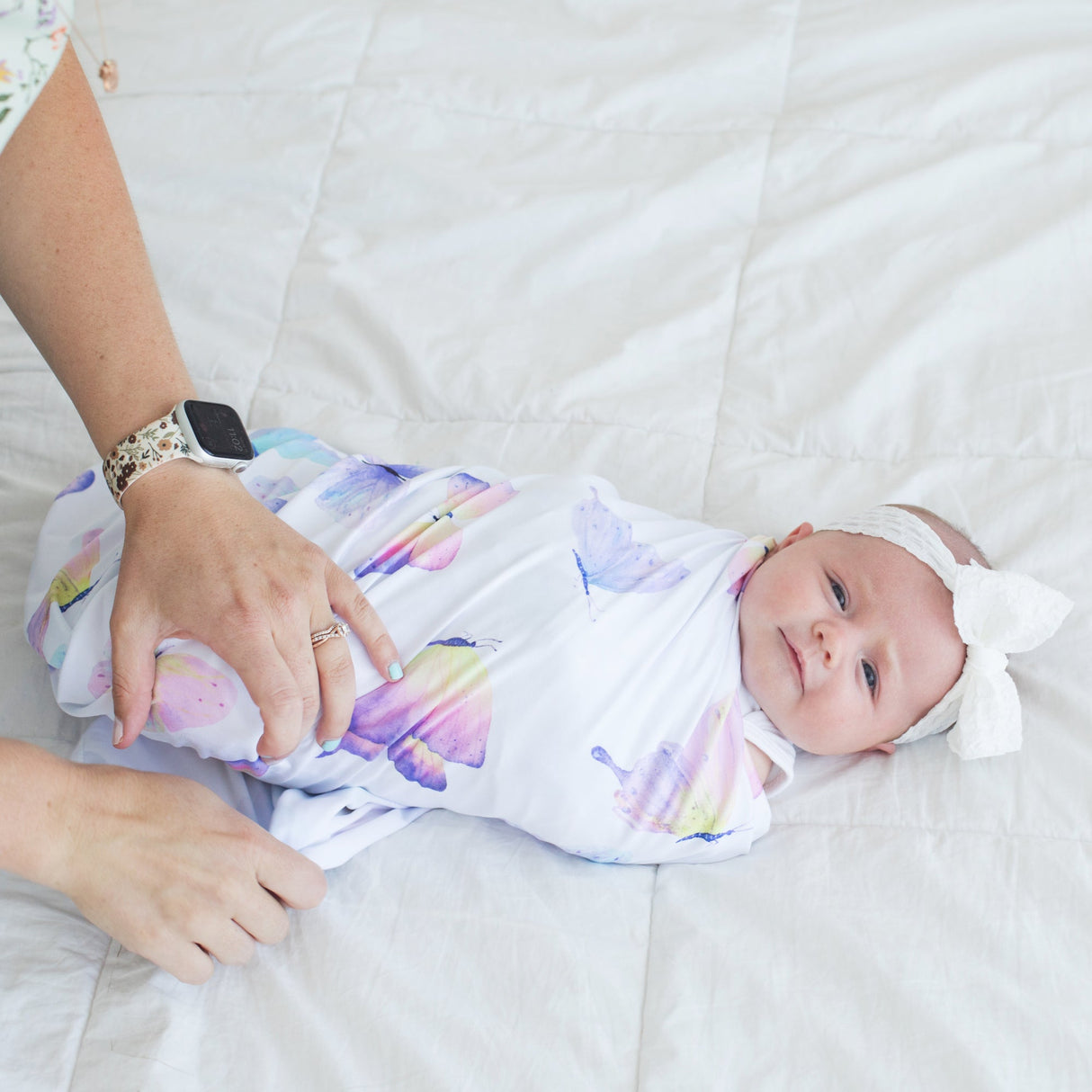 Buttery Soft and Stretchy Swaddle Blanket - Butterfly