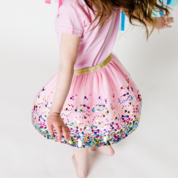 Pink Confetti Tutu - HoneyBug 