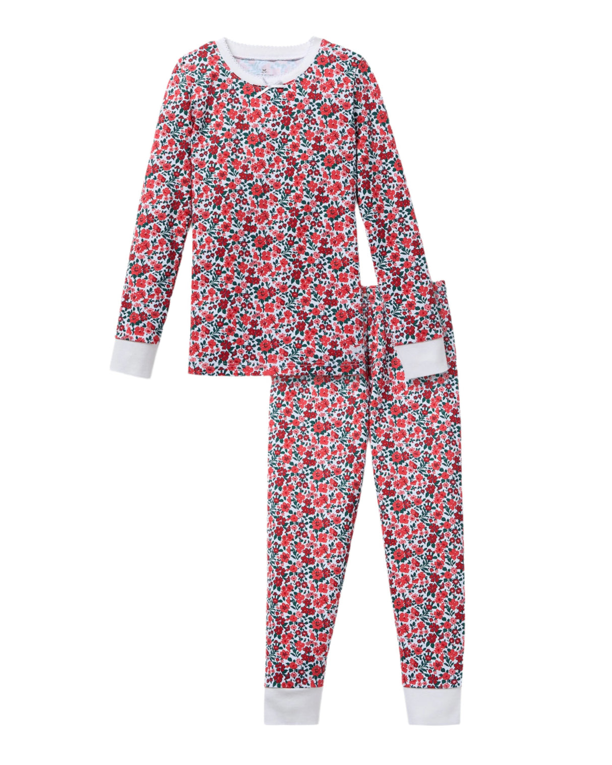 Kid's Pima Snug Fit Pajama Set in Fleurs des Bois