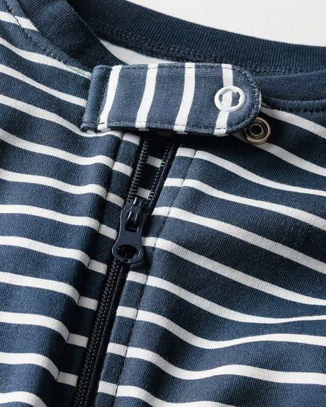 Baby's Pima Romper in Navy Stripe