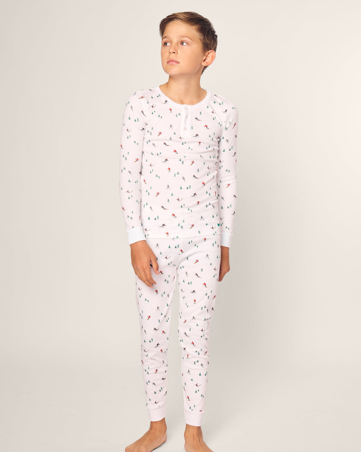 Kid's Pima Snug Fit Pajama Set in Après Ski