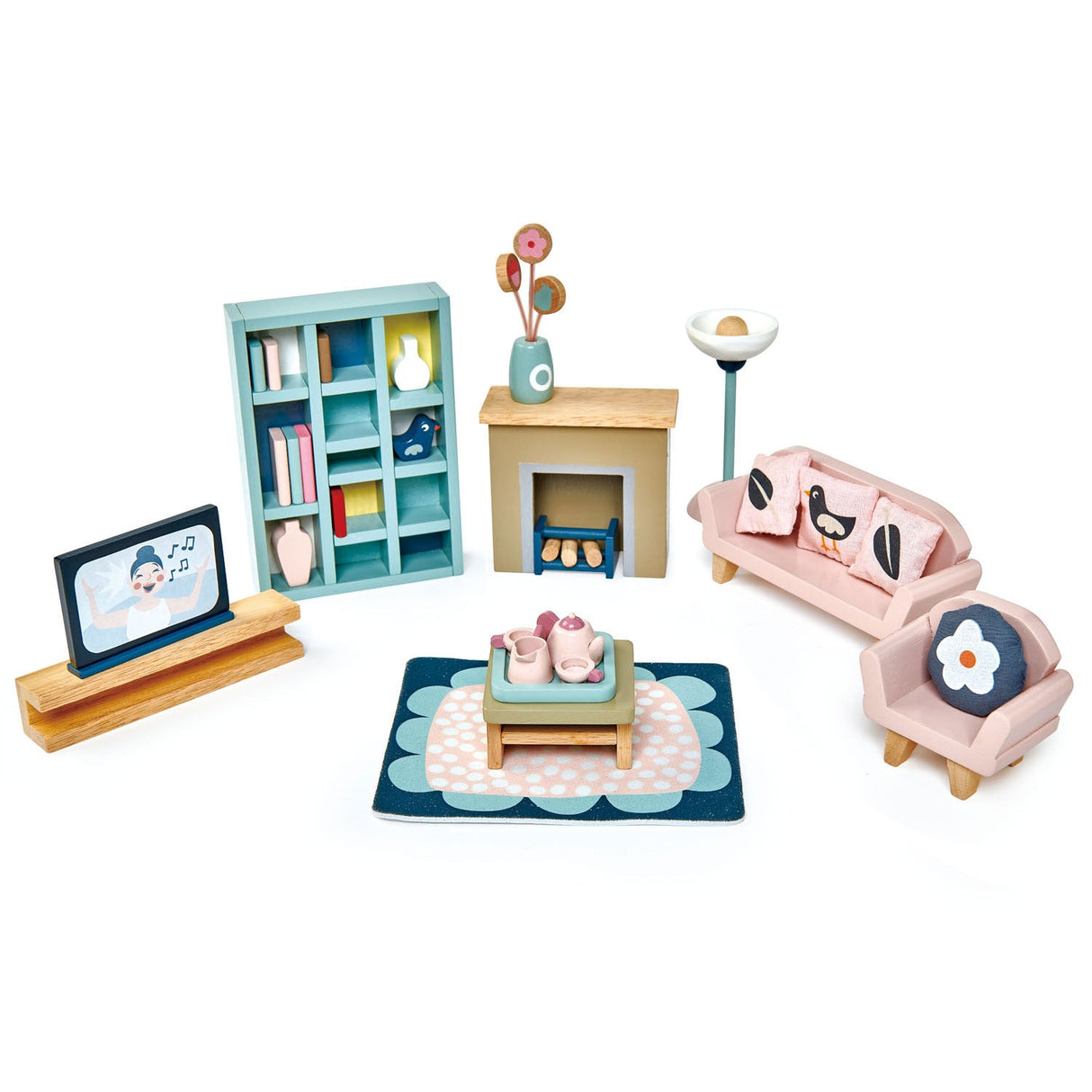 Dolls House Sitting Room Furniture - HoneyBug 