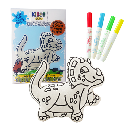 Kiboo Kids Jurassic Series: Triceratops Dinosaur for Coloring and Creative Play - HoneyBug 