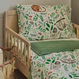 Cotton Muslin Toddler Bedding 3 Piece Set - Mighty Jungle