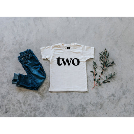 Two Modern Birthday Shirt Organic Kids Tee - HoneyBug 