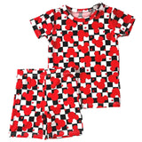 TWO PIECE SHORTIE SET- Roo Magic (Red)