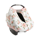 Cotton Muslin Car Seat Canopy - Watercolor Roses