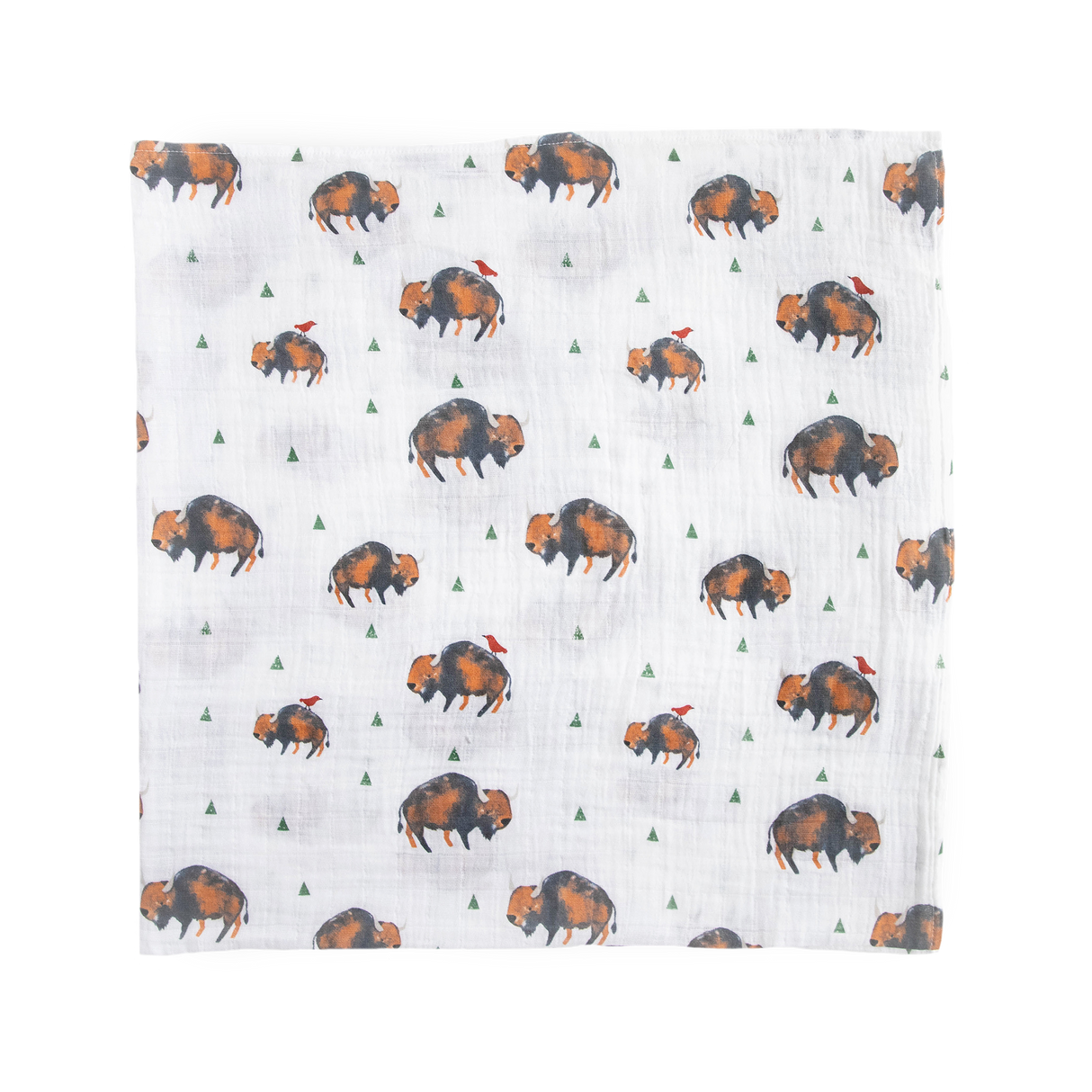 Cotton Muslin Swaddle Blanket 3 Pack - Bison