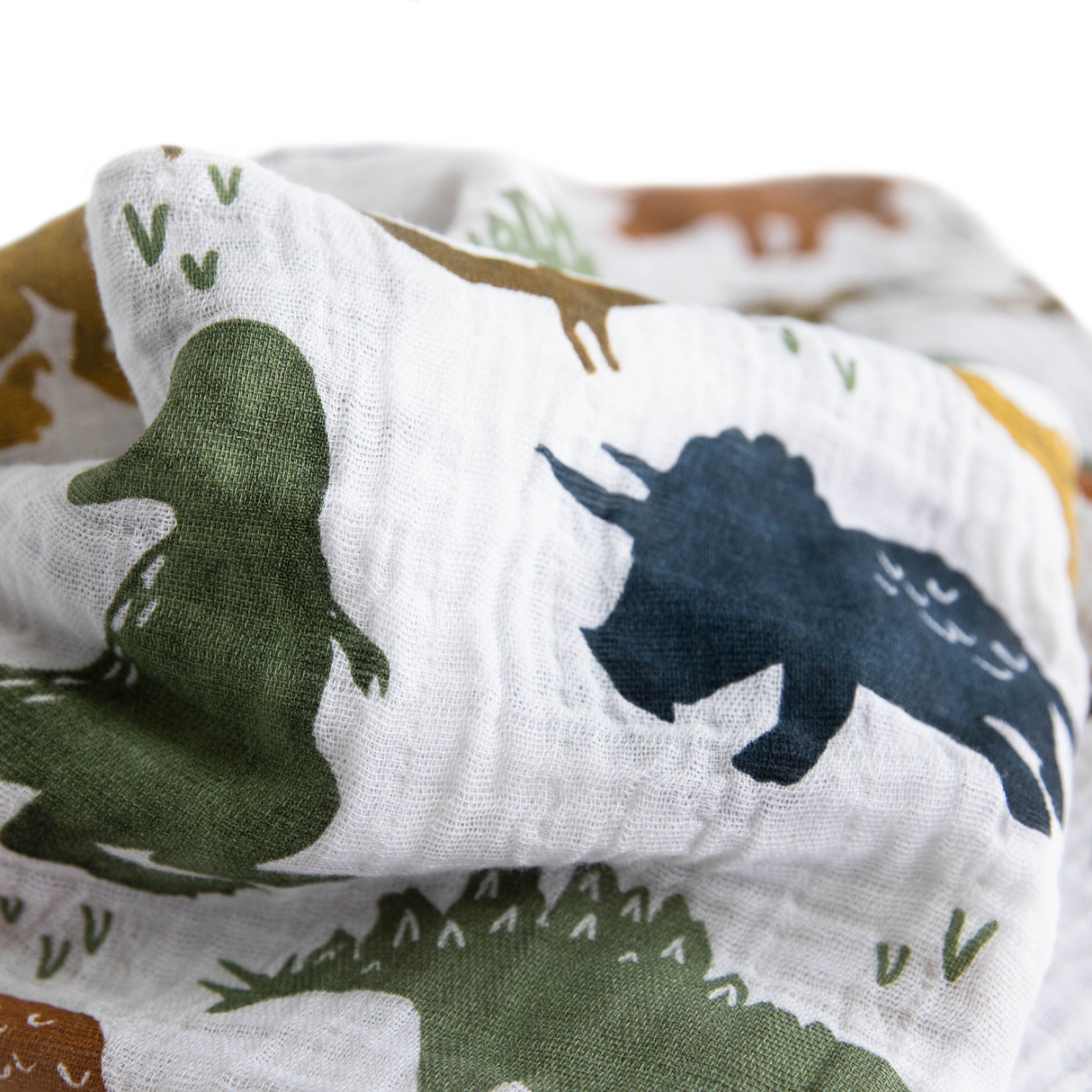 Cotton Muslin Swaddle Blanket 3 Pack - Dino Friends 2