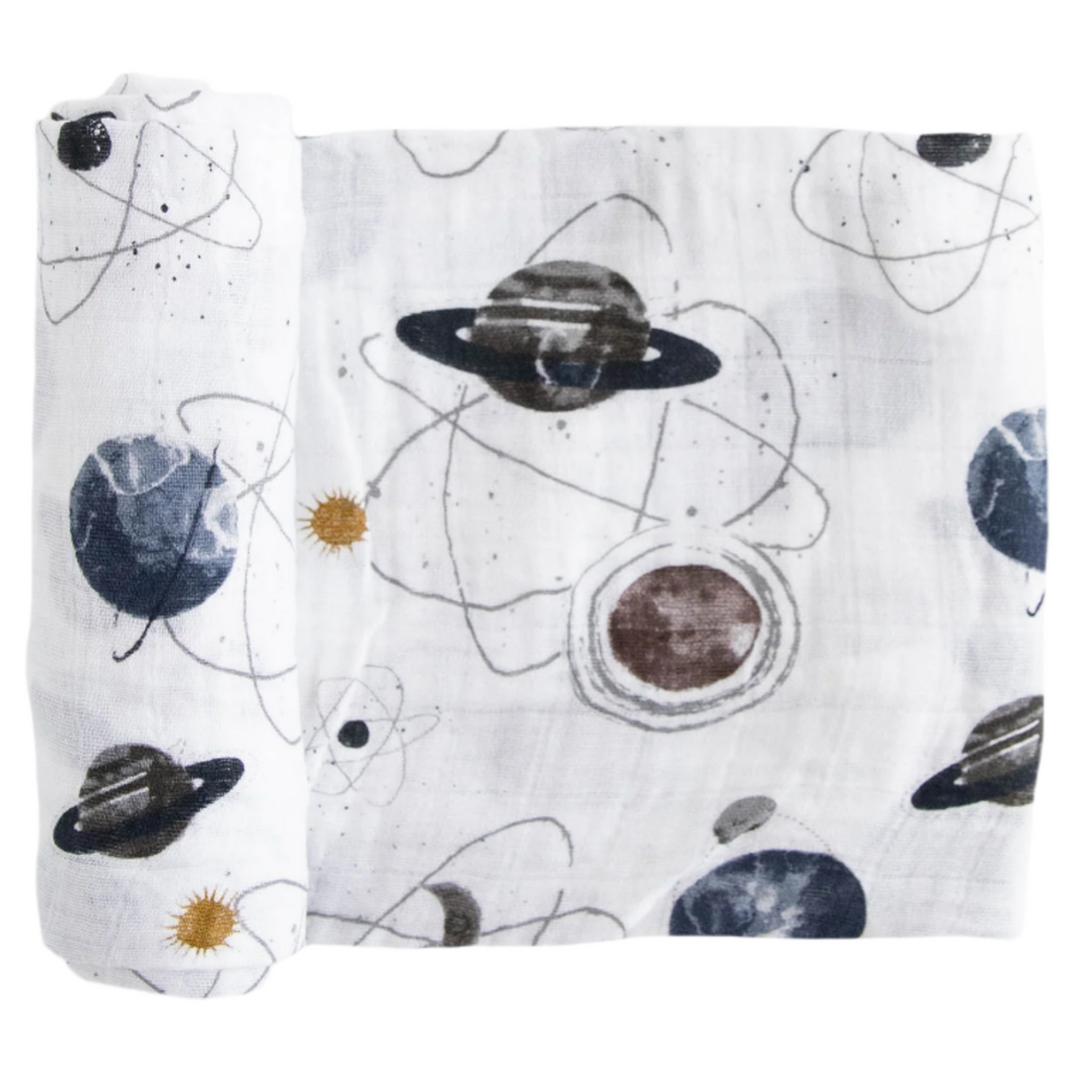 Cotton Muslin Swaddle Blanket - Planetary