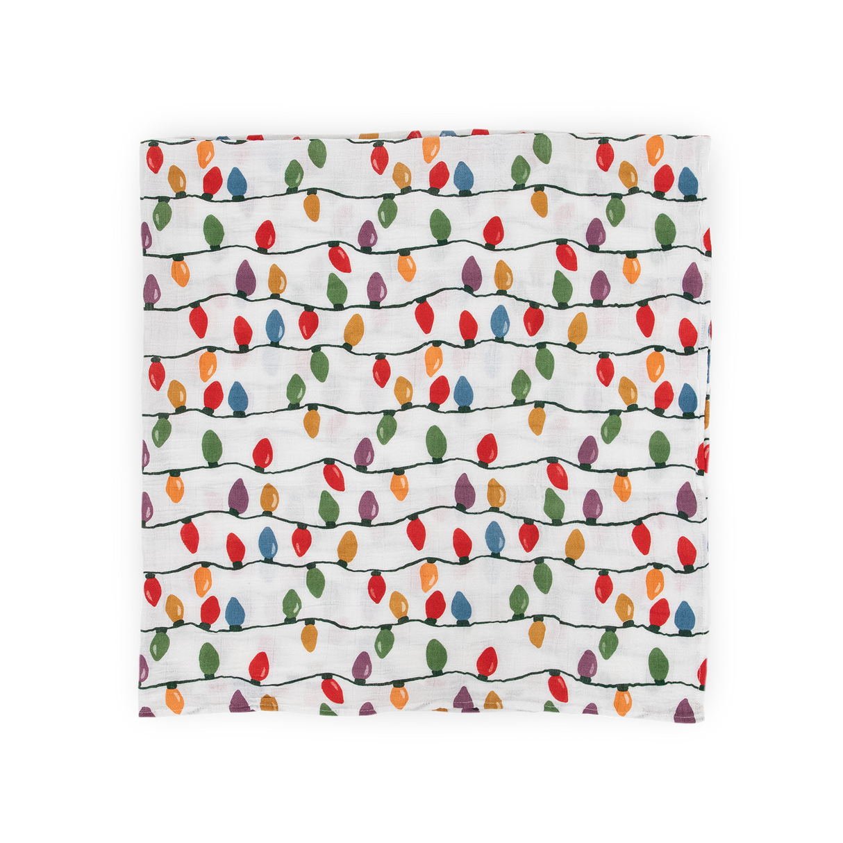 Cotton Muslin Swaddle Blanket - Christmas Bulbs