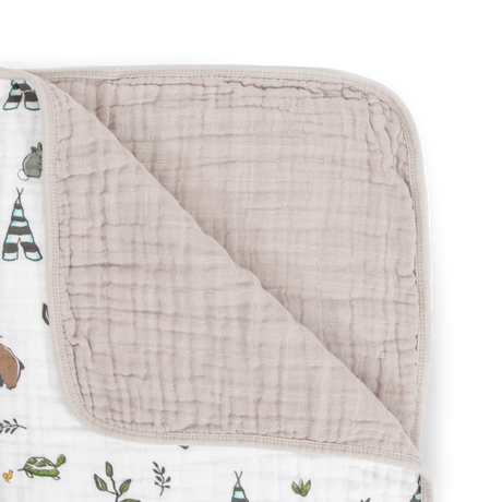 Original Cotton Muslin Quilt - Forest Friends