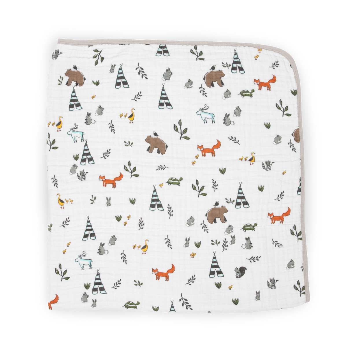 Original Cotton Muslin Quilt - Forest Friends