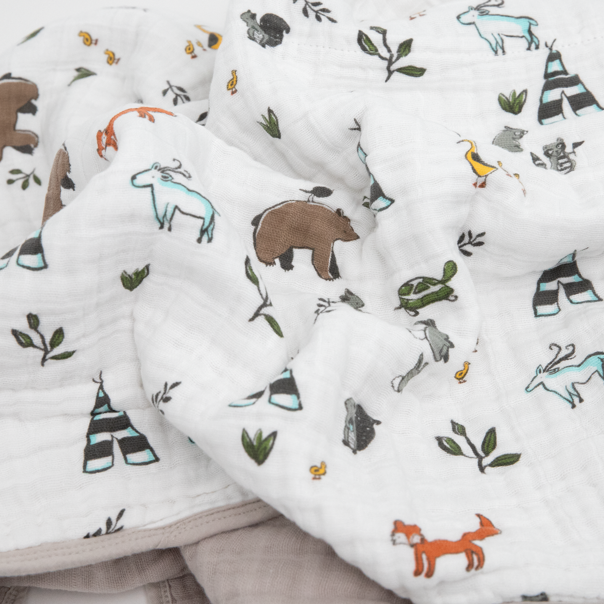 Original Cotton Muslin Quilt - Forest Friends