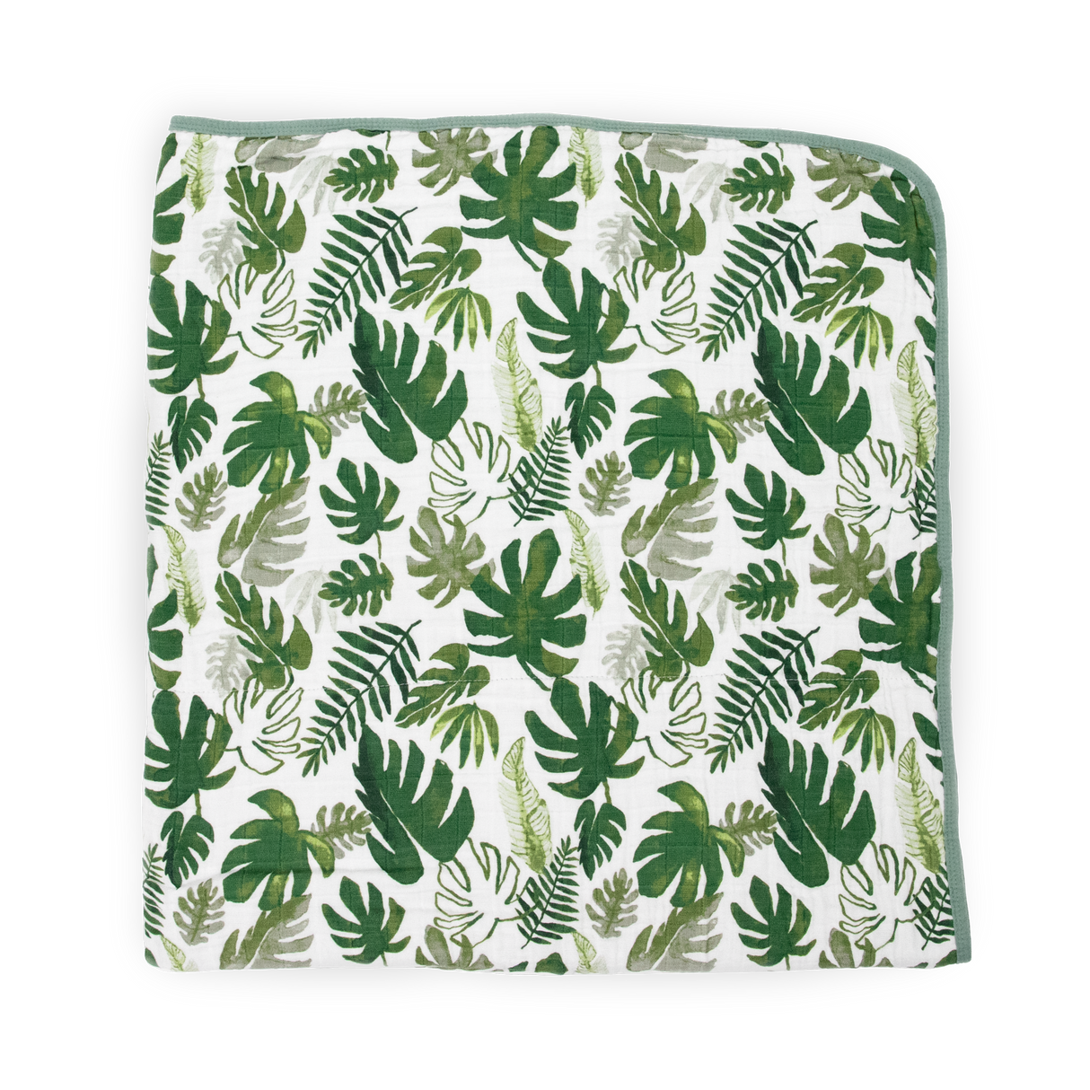 Original Cotton Muslin Quilt - Tropical Leaf