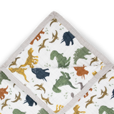 Cotton Muslin Quilted Throw - Dino Friends