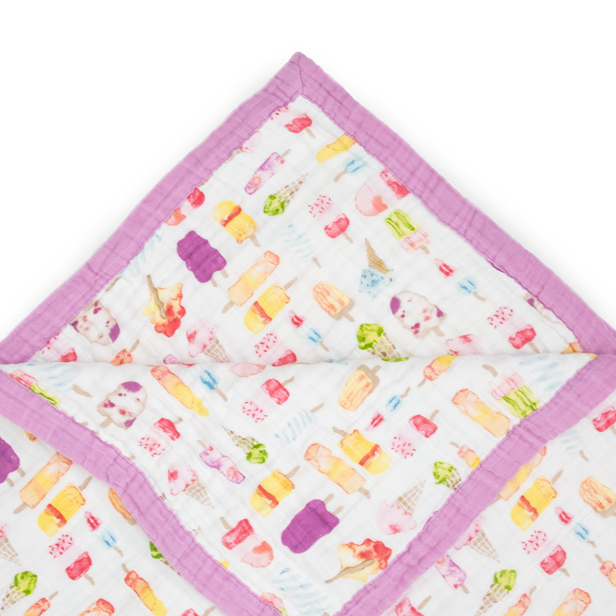 Cotton Muslin Quilted Throw - Brain Freeze