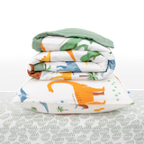 Cotton Muslin Toddler Bedding 3 Piece Set - Dino Names