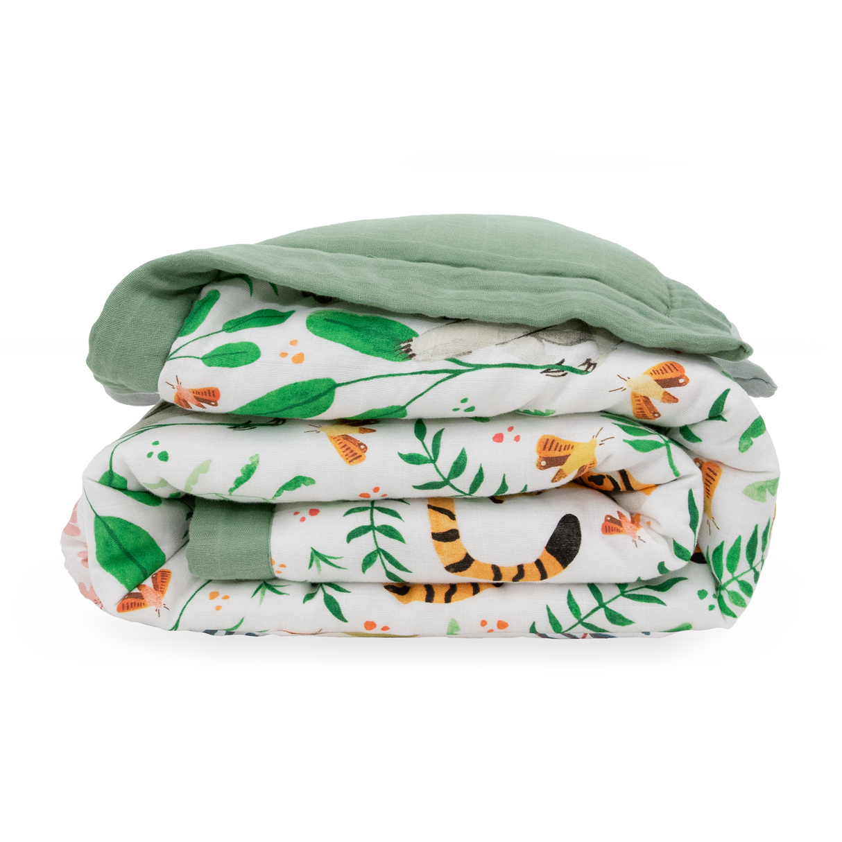 Cotton Muslin Toddler Comforter - Mighty Jungle