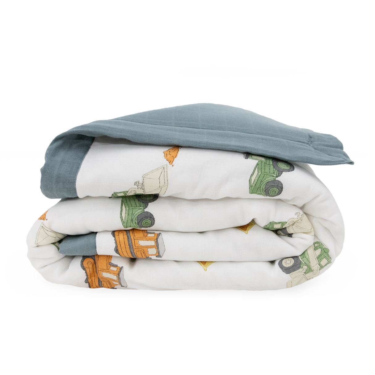 Cotton Muslin Toddler Comforter - Work Trucks