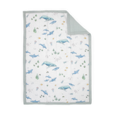 Cotton Muslin Toddler Bedding 3 Piece Set - Whales