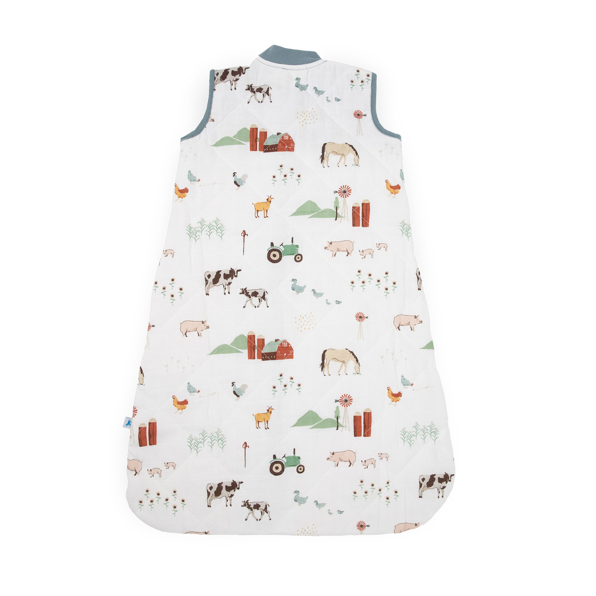 Cotton Muslin Quilted Sleep Bag - Farmyard