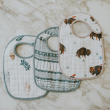 Cotton Muslin Classic Bib 3 pack - Bison