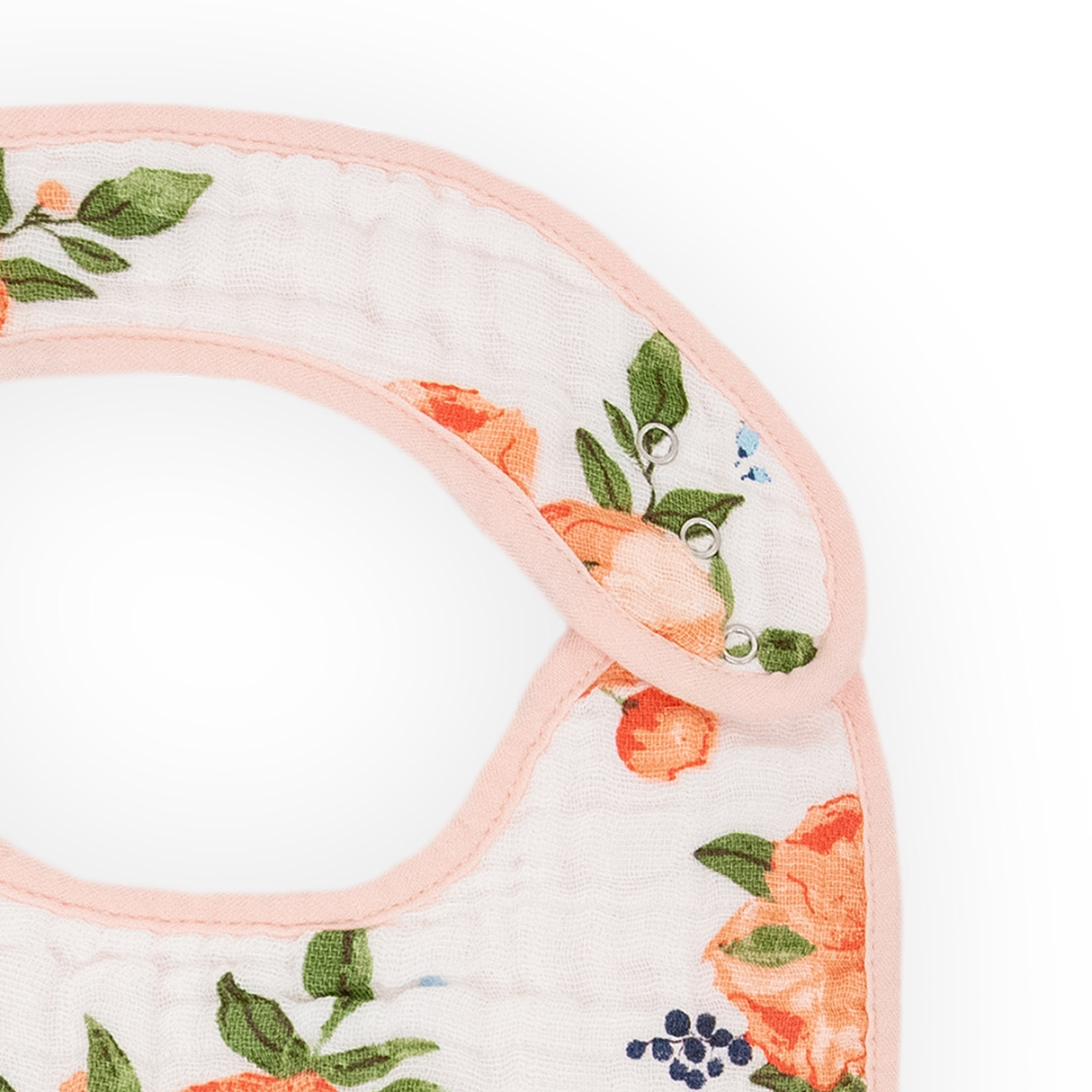 Cotton Muslin Classic Bib 3 Pack - Watercolor Roses